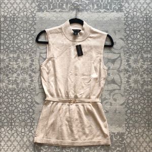 White House Black Market shimmery mock neck